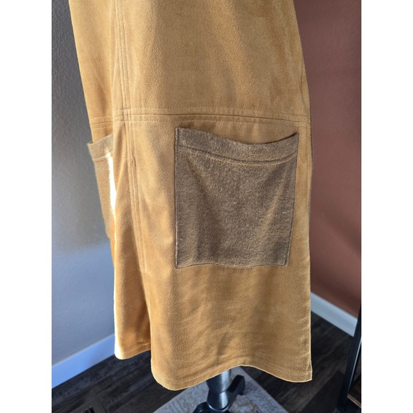 Grifflin Paris Faux Suede Shift Dress Tunic Short Sleeve Pocketed Size L - Picture 5 of 12